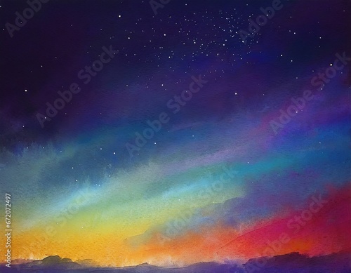 illustrationn of colorful night sly