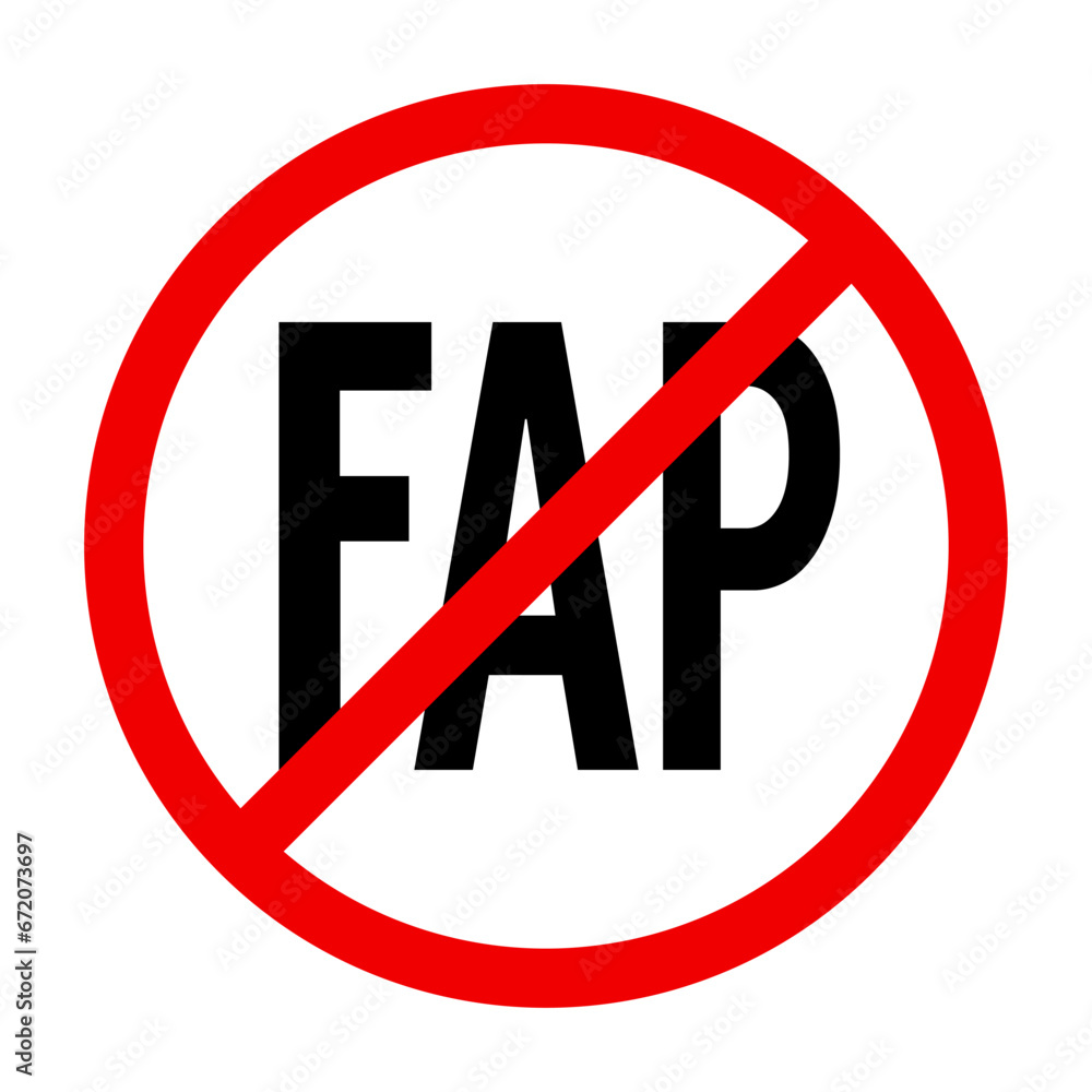 No fap movement logo. Vector illustration of the no fap community symbol isolated on white background No fap movement logo. Vector illustration of the no fap community symbol isolated on white background