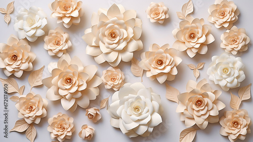 white roses background HD 8K wallpaper Stock Photographic Image 