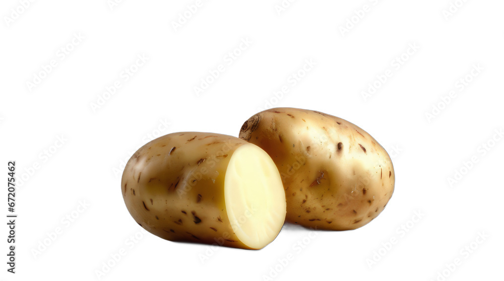 two potatoes transparent, white background, isolate, png two potatoes transparent, white background, isolate, png