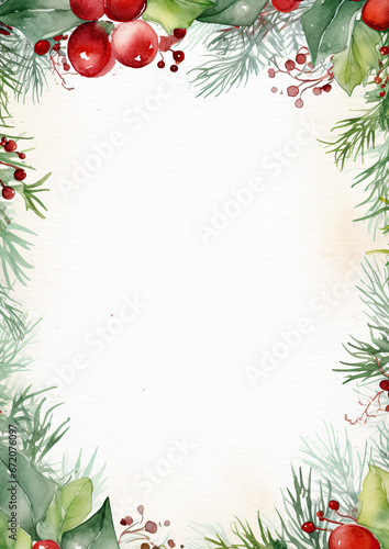 Christmas florals  paper planner page A4, Digital Paper A4