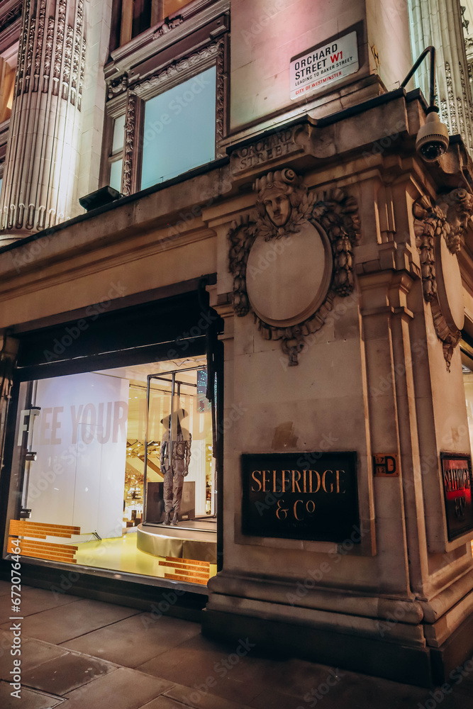 London, United Kingdom September 25, 2023 Selfridges, also known as