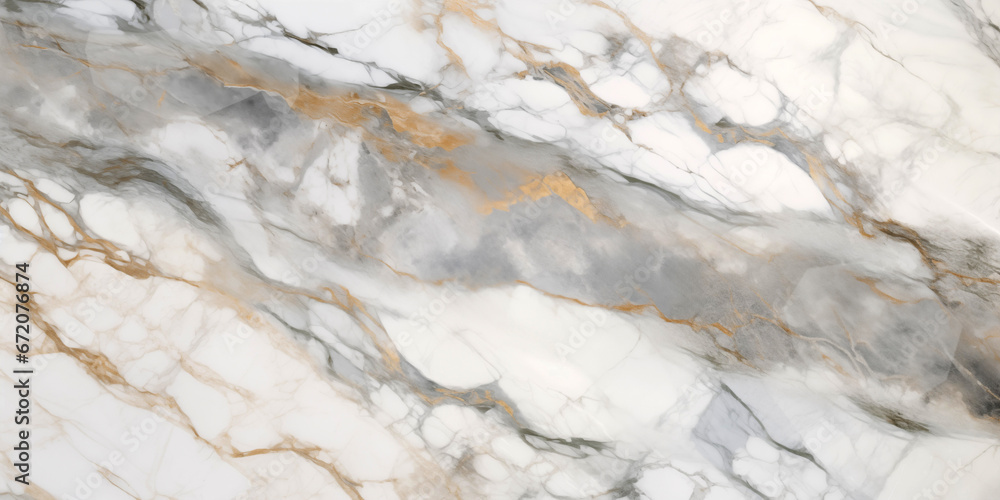 White grey gold marble texture abstract background pattern. Can be used for interior design. High quality photo