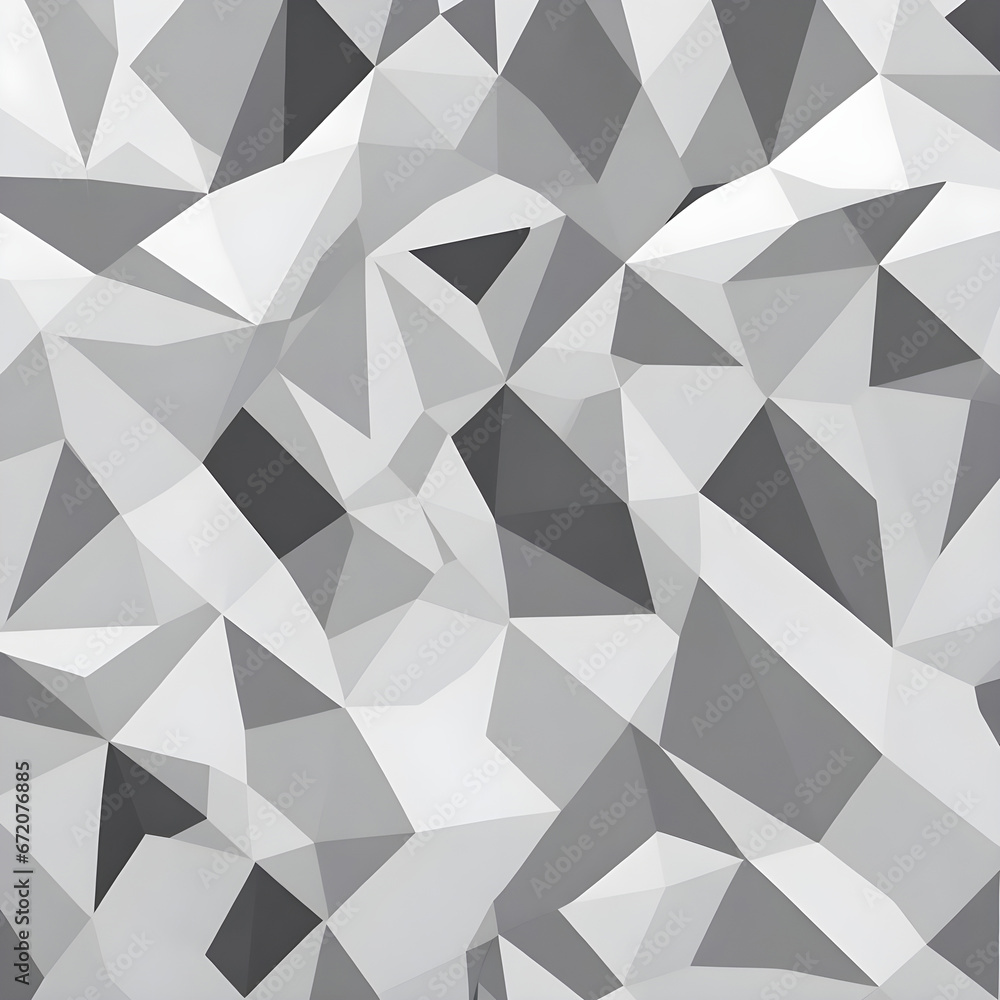 Abstract of polygons on white background. White 3D Wall Geometric Pattern Texture Background.