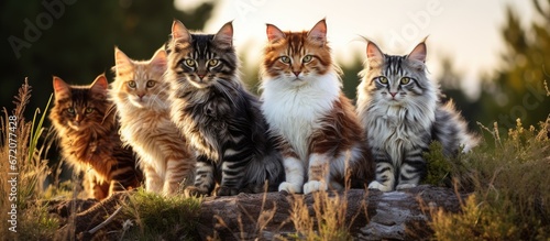 Free roaming cats in natural settings without restrictions on reproduction or ownership