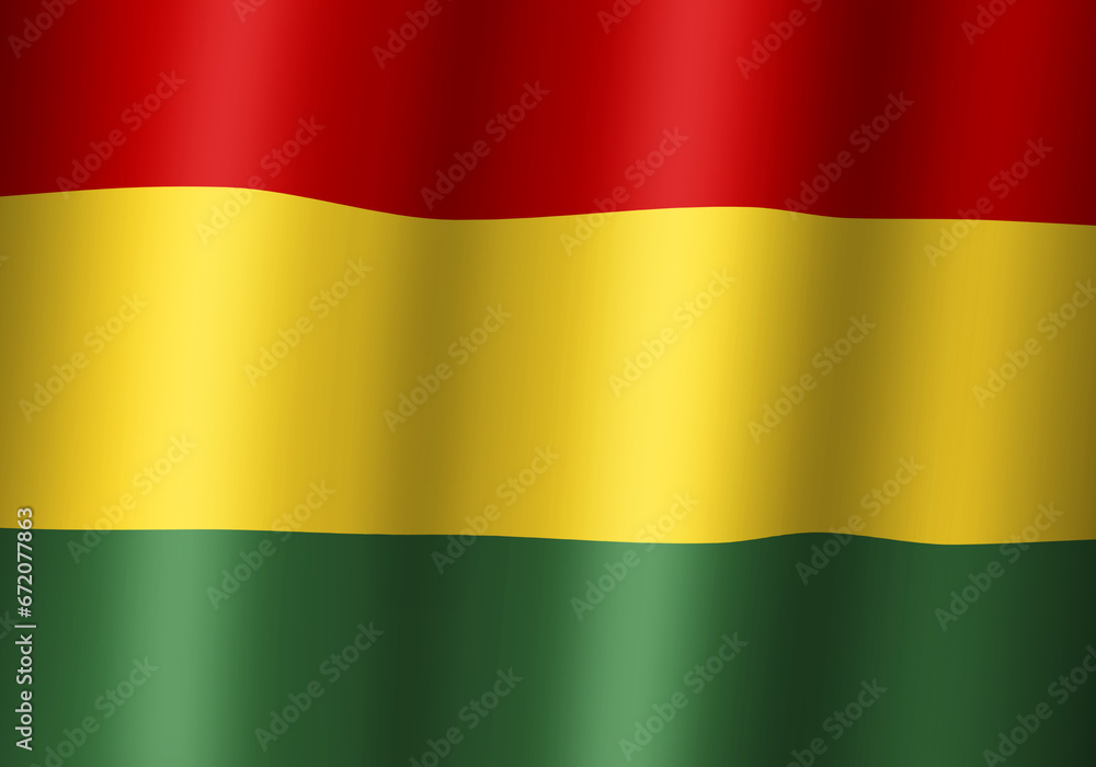 bolivia national flag 3d illustration close up view