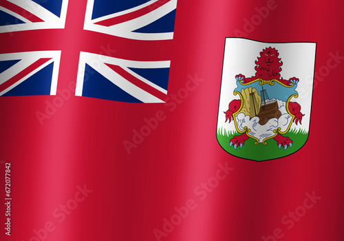 bermuda national flag 3d illustration close up view