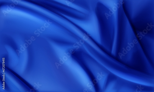 Vector realistic blue silk background