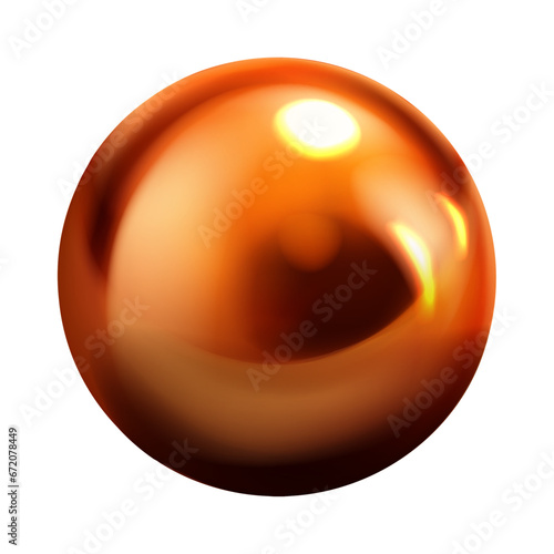 Vector realistic chrome balls on transparent