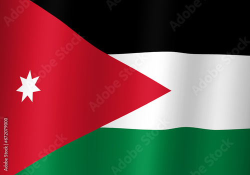 Free Download jordan national flag 3d illustration close up view - GFXLoad