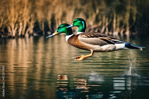 duck on the water