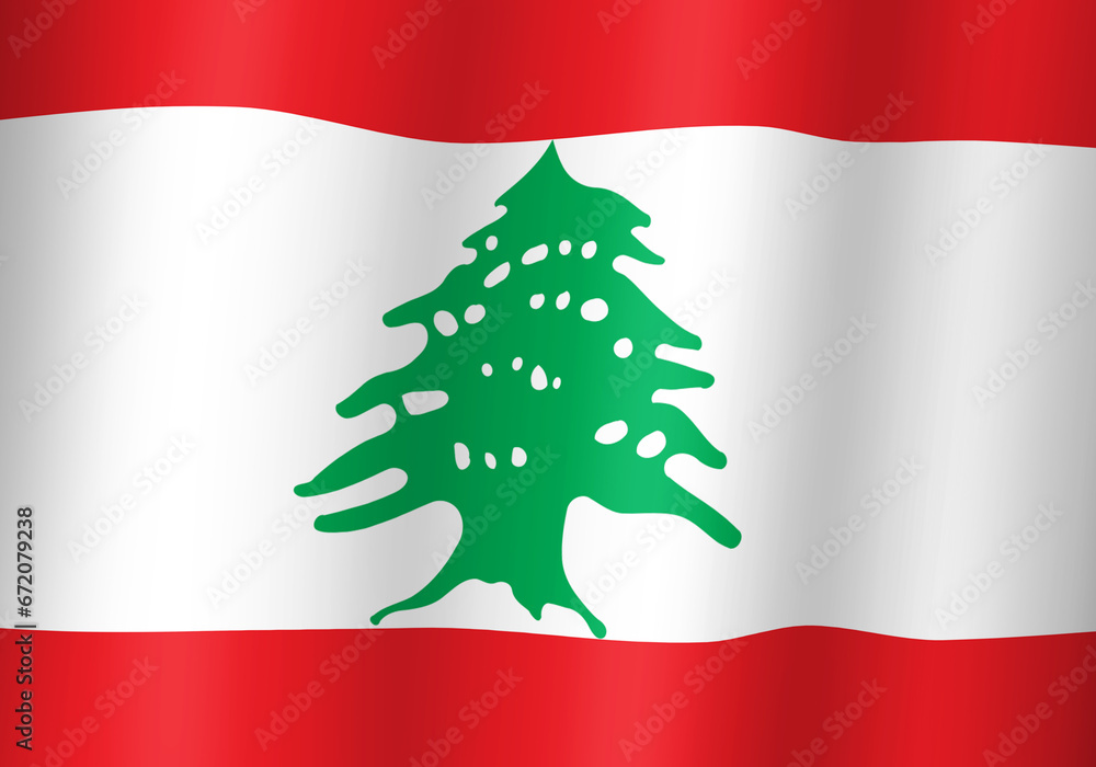lebanon national flag 3d illustration close up view lebanon national flag 3d illustration close up view