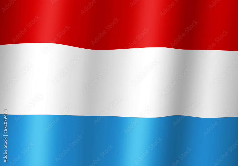luxembourg national flag 3d illustration close up view