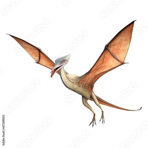 Pteranodon (Pterodactyl) Dinosaur on transparent background PNG Generative AI