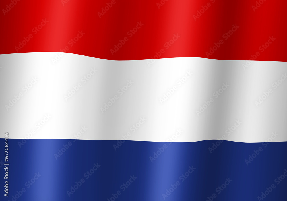 netherlands national flag 3d illustration close up view netherlands national flag 3d illustration close up view