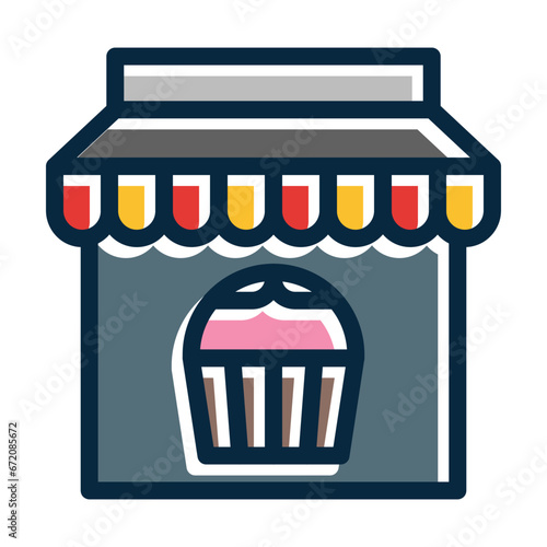 Bakery Vector Thick Line Filled Dark Colors