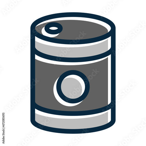 Tinned Food Vector Thick Line Filled Dark Colors
