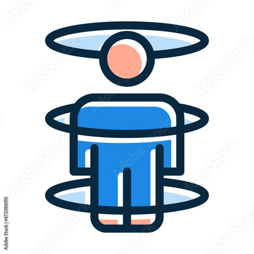 Teleportation Vector Thick Line Filled Dark Colors