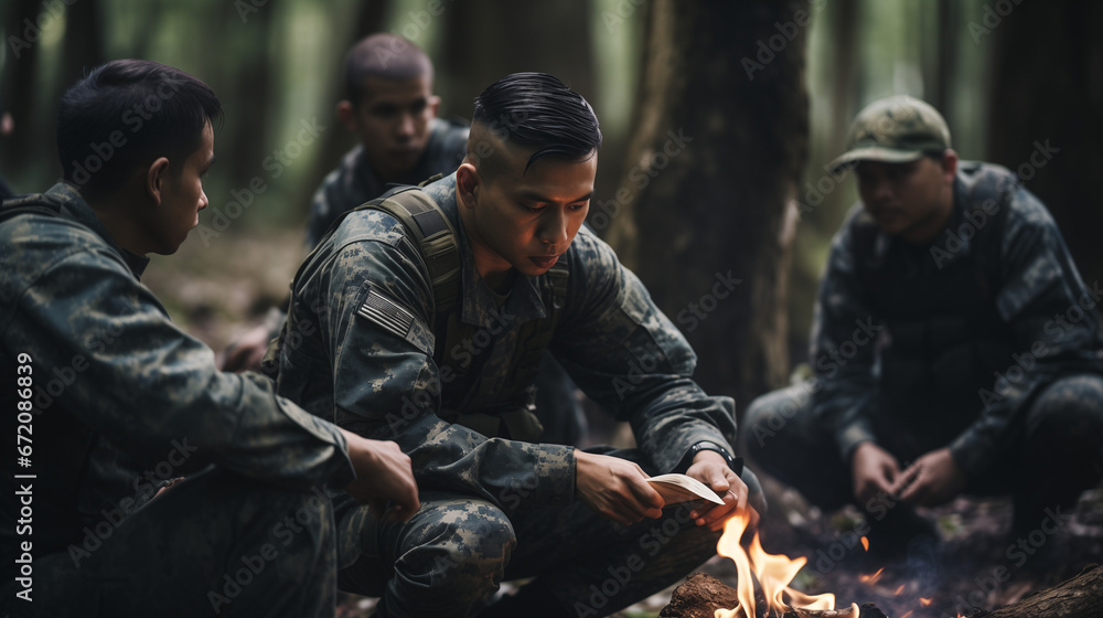Army Training in Forest Army Training in Forest