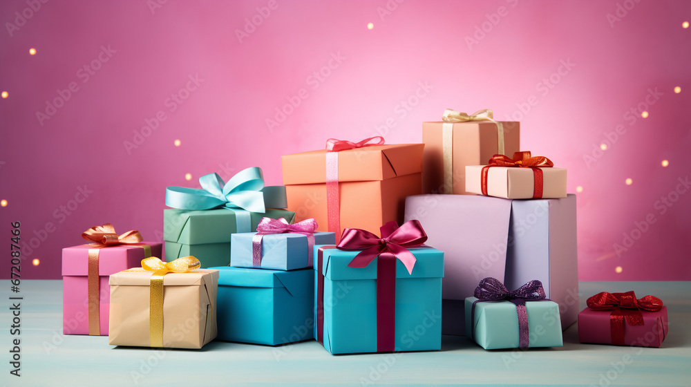 Obraz premium gift box with ribbon