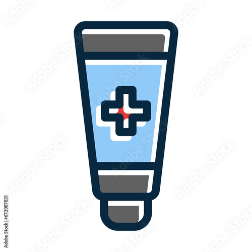 Ointment Vector Thick Line Filled Dark Colors