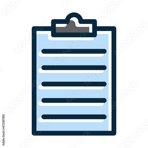 Paste Vector Thick Line Filled Dark Colors