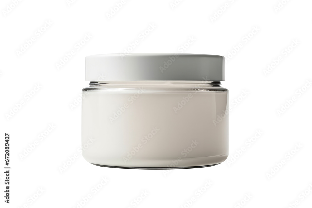 Cosmetic cream jar white mockup isolated on transparent background. Cosmetic cream jar white mockup isolated on transparent background.