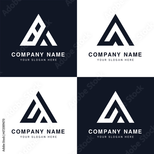 Creative Letter AB, AC, BA, AD, DA Logo Design Icon AA, AC, CA, AD, DA Icon