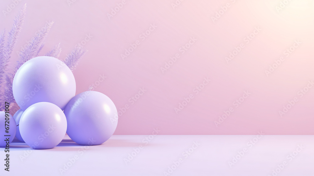 Minimal glowing pastel violet mockup background