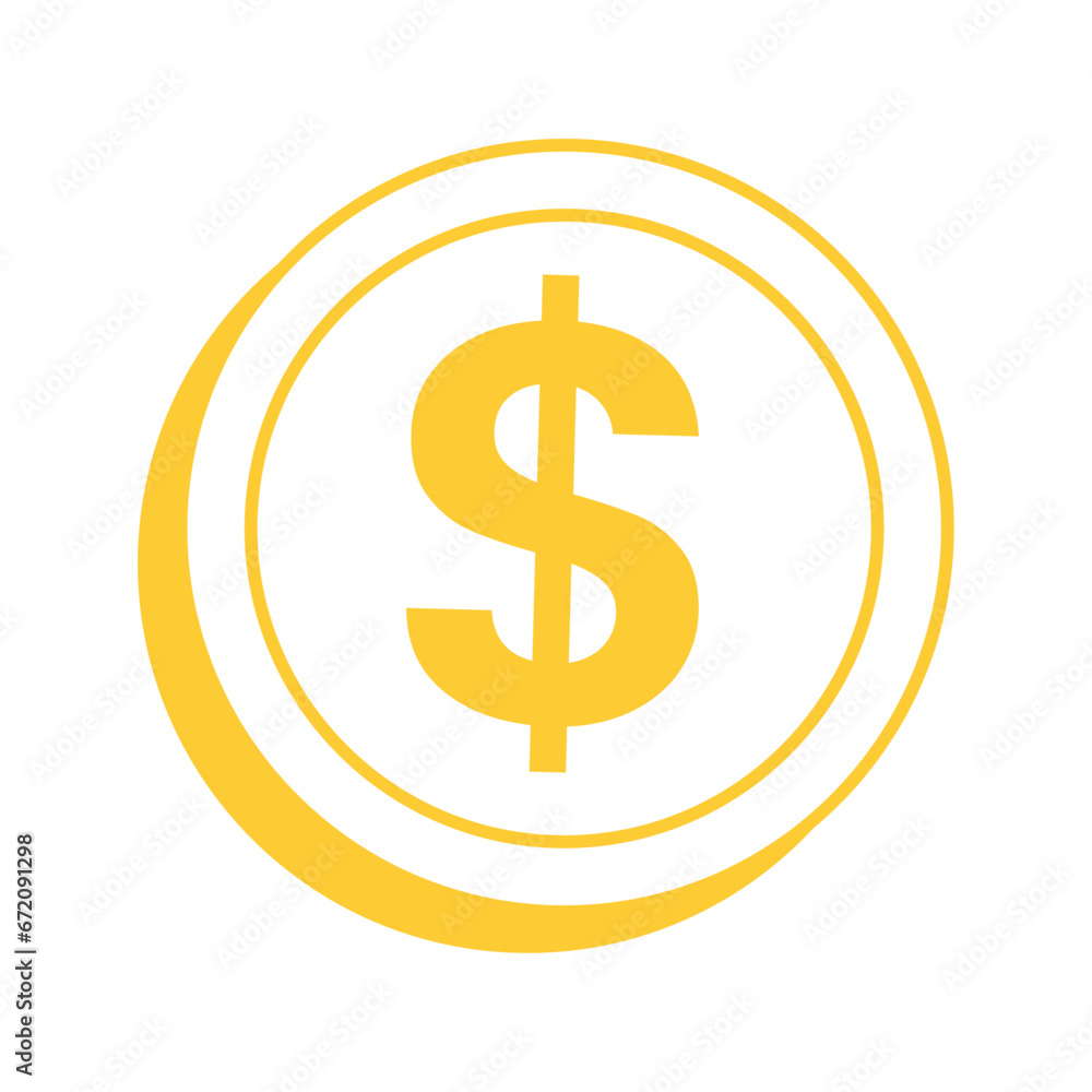 Vector dollar on white background illustration Vector dollar on white background illustration