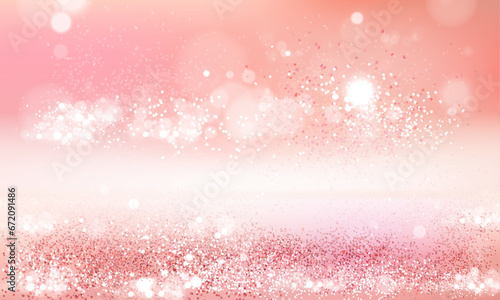 Vector abstract background red light bokeh christmas holiday
