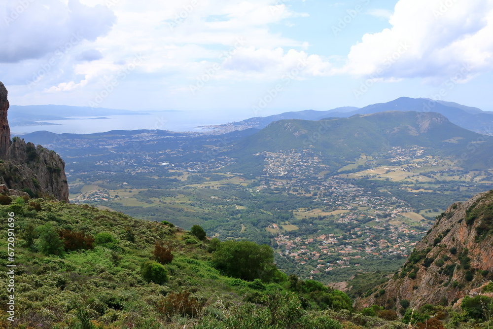 Fototapeta premium View from the top of Monte Gozzi, Corsica