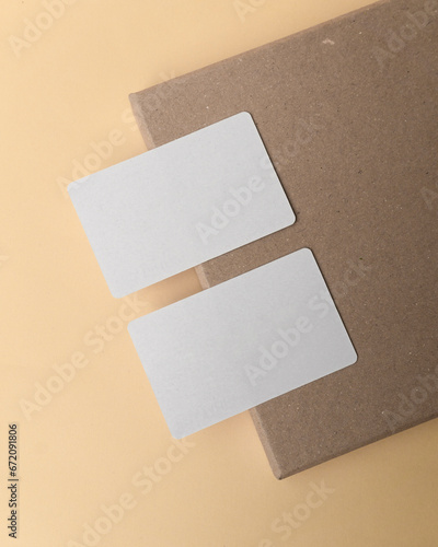 Black realistic business card photos