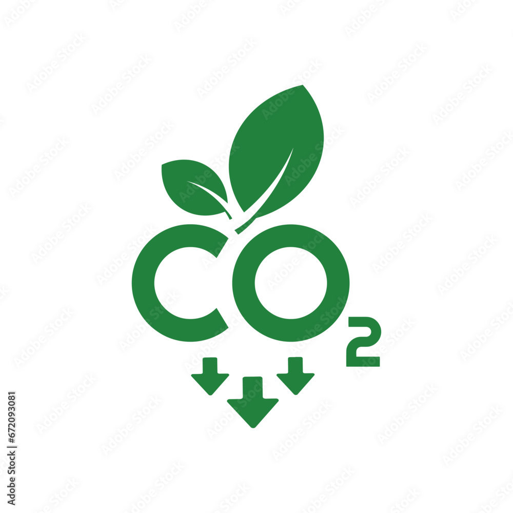 reducing CO2 emissions to stop climate change. green energy background	