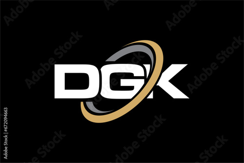 DGK creative letter logo design vector icon illustration	
 photo