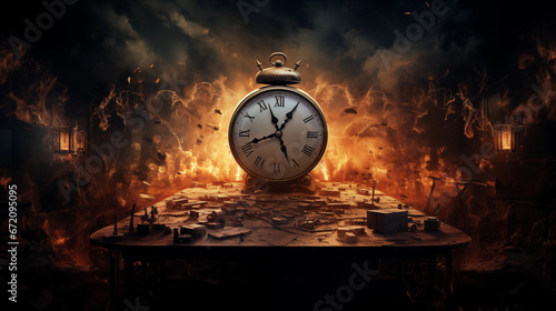 Burning White Clock. Under Pressure. Deadline. Hypermaximalist. Chaos.