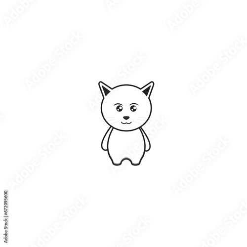 cute coloring book cat set © Cute