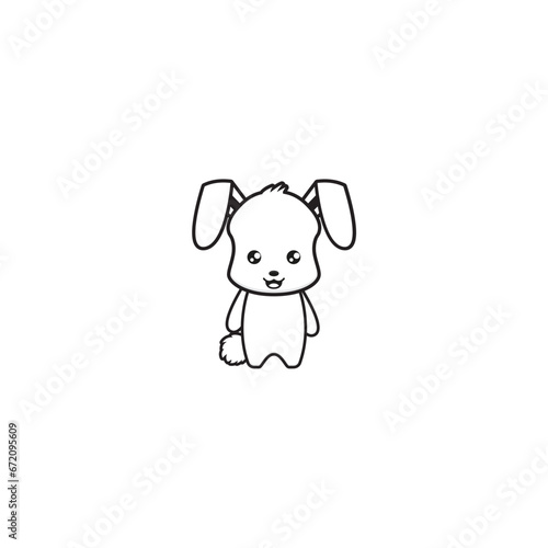 cute coloring book set rabbit