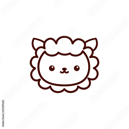 Wallpaper Mural cute coloring book set of male lions Torontodigital.ca