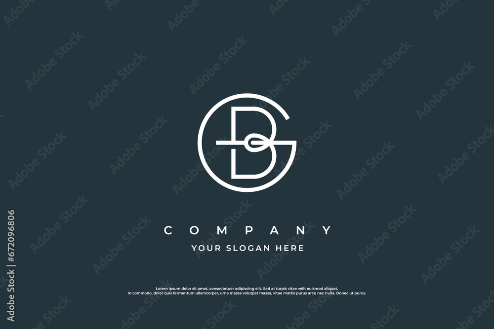 Minimal Letter GB or BG Logo Design Vector Template Minimal Letter GB or BG Logo Design Vector Template