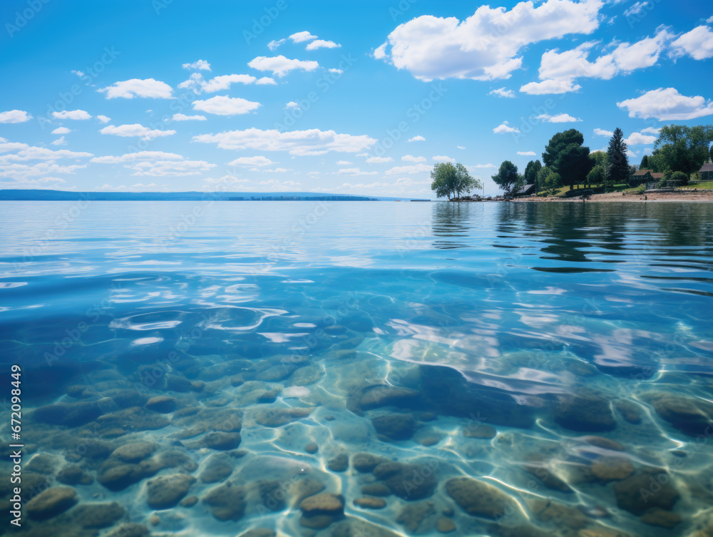 The idea of finding inner peace and acceptance is reflected in the serene landscape featuring a calm body of water reflecting a clear sky. The scene's harmony and tranquility. The idea of finding inner peace and acceptance is reflected in the serene landscape featuring a calm body of water reflecting a clear sky. The scene's harmony and tranquility.