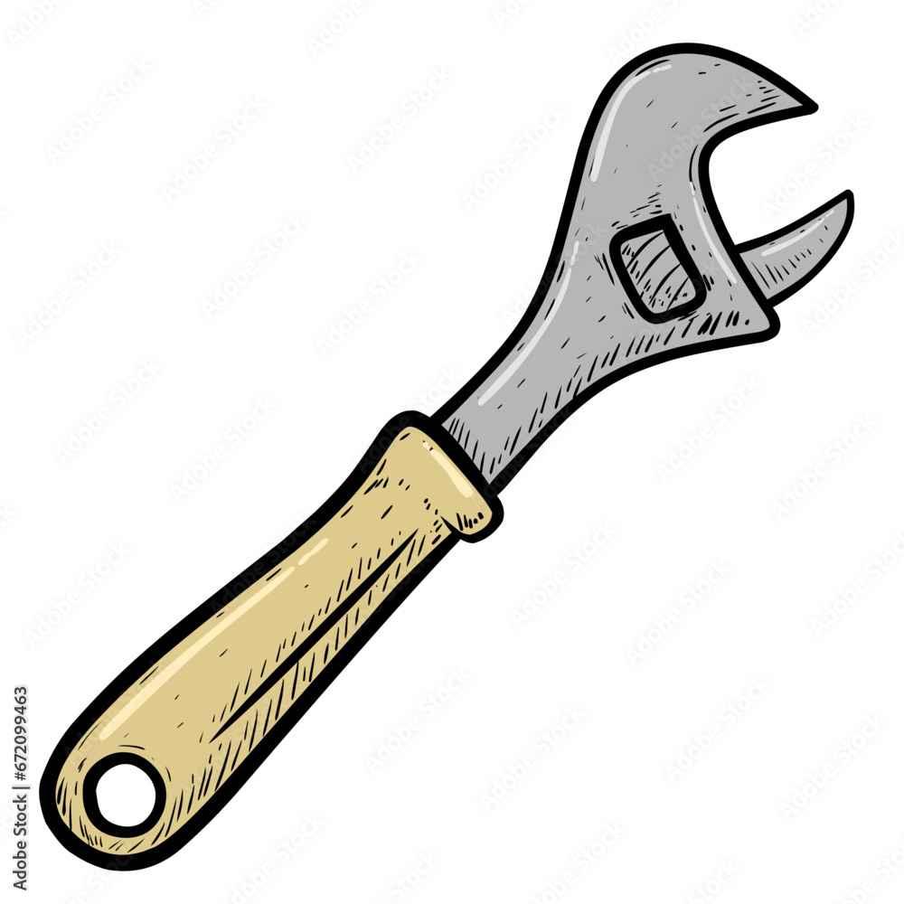 Obraz premium wrench isolated on white background