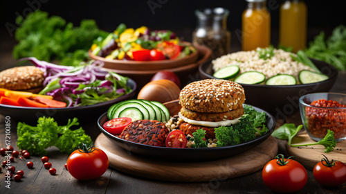 Plant based food including veggie burgers