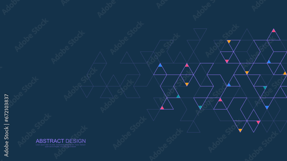 Minimalistic vector texture with triangles pattern. Creative idea of modern design with abstract geometric background - obrazy, fototapety, plakaty 