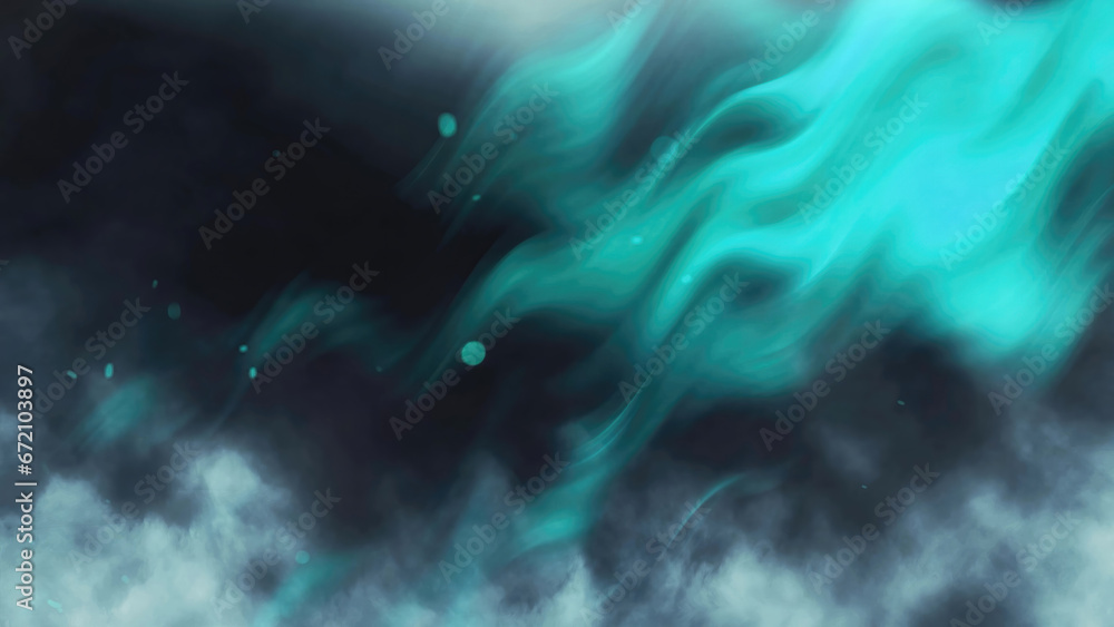 Magic light blue waves. Abstract background.