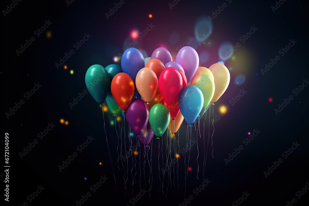 Colorful balloons in the shape of a heart. Vector illustration. Colorful balloons in the shape of a heart. Vector illustration.