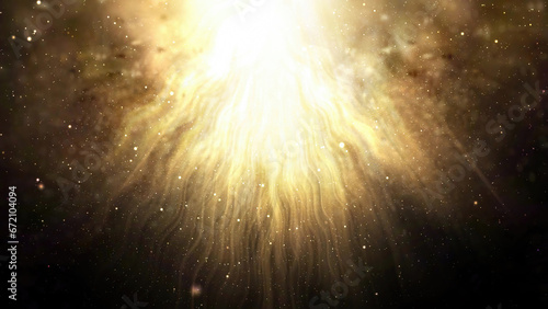 Abstract sun rays on cosmic space.