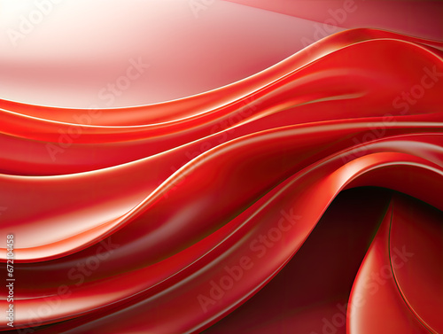 Dynamic shapes composition. Red abstract background.