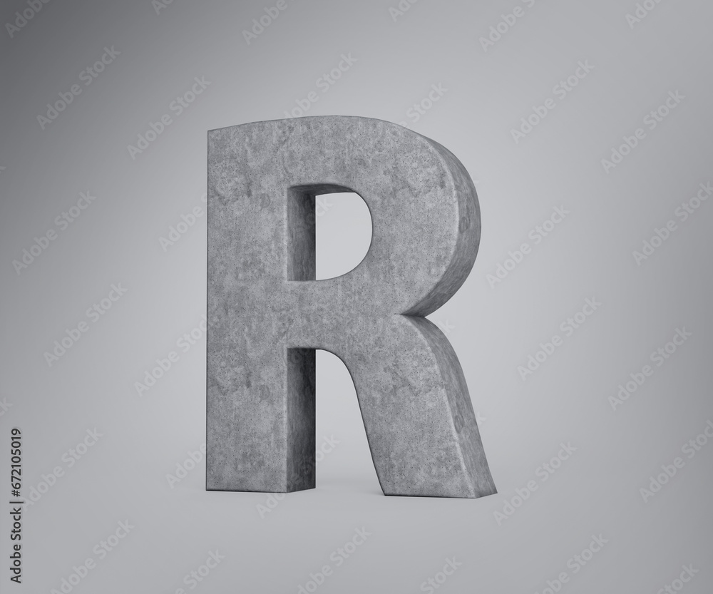 3d Concrete Capital Letter R Alphabet R Made Of Grey Concrete Stone Grey Background 3d Illustration 3d Concrete Capital Letter R Alphabet R Made Of Grey Concrete Stone Grey Background 3d Illustration