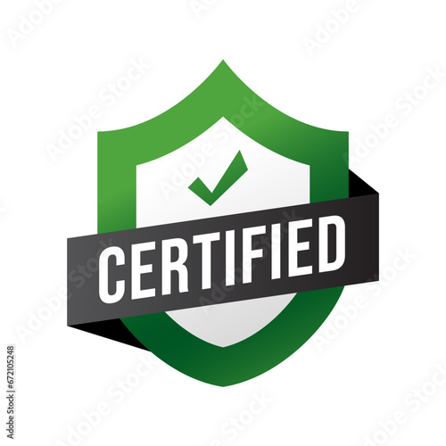 Certified Badge, label, logo Design isolated on white background